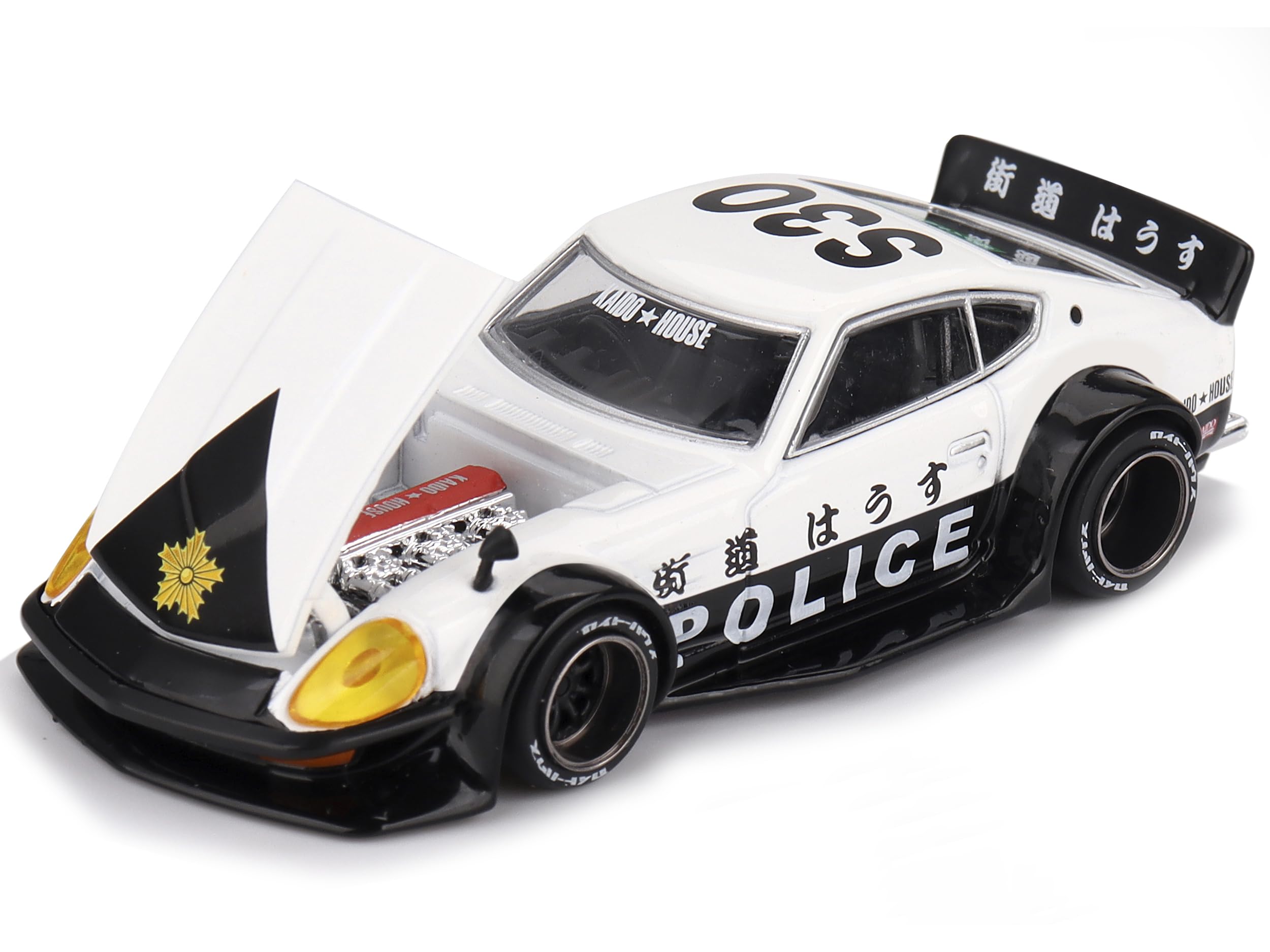 MINI GT Fairlady Z RHD (Right Hand Drive) Kaido GT Police Black and White (Designed by Jun Imai) Kaido House Special 1/64 Diecast Model Car KHMG208