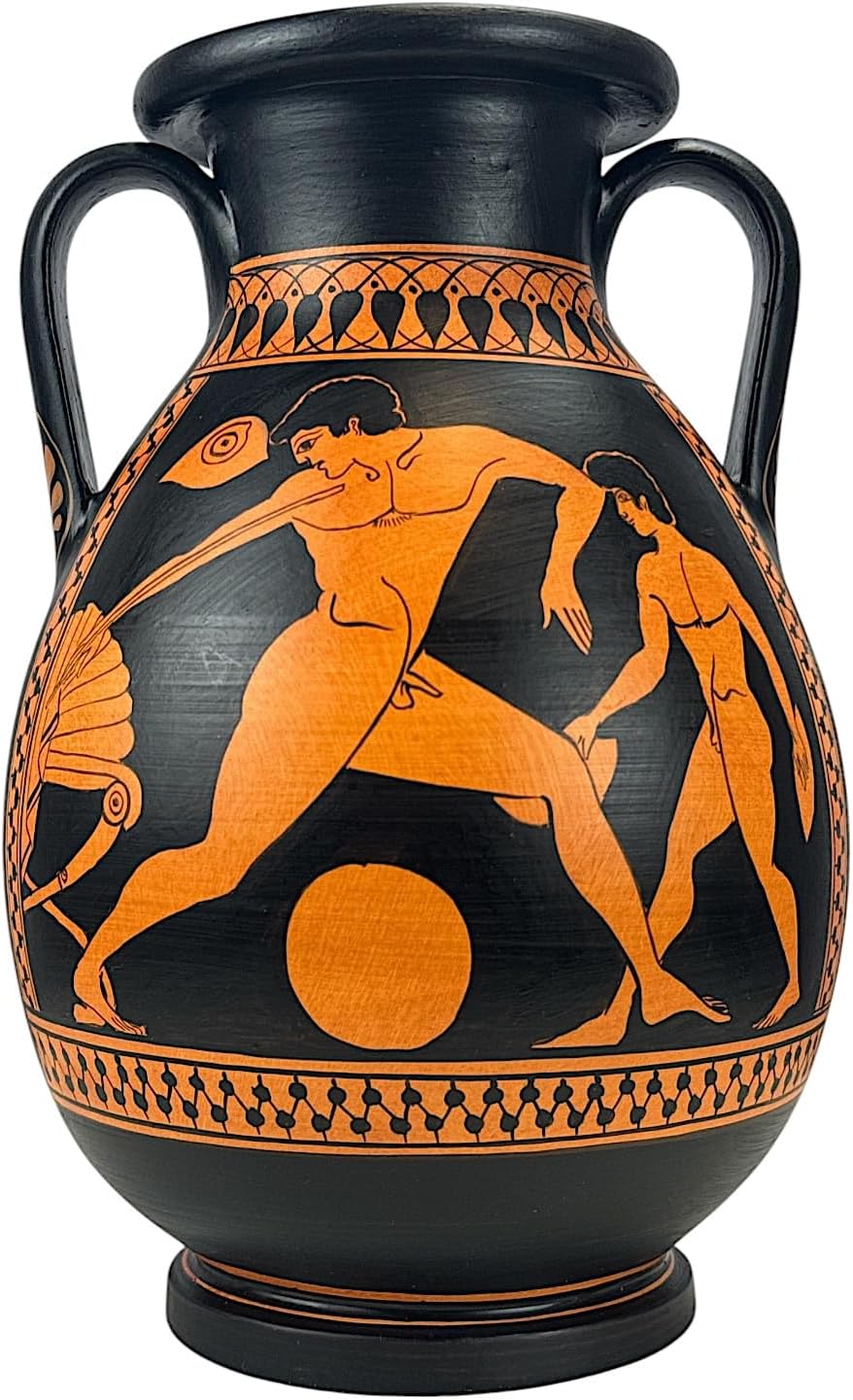 Handmade Greek Pentathlon Vase Christie’s Replica Ancient Ceramic Art