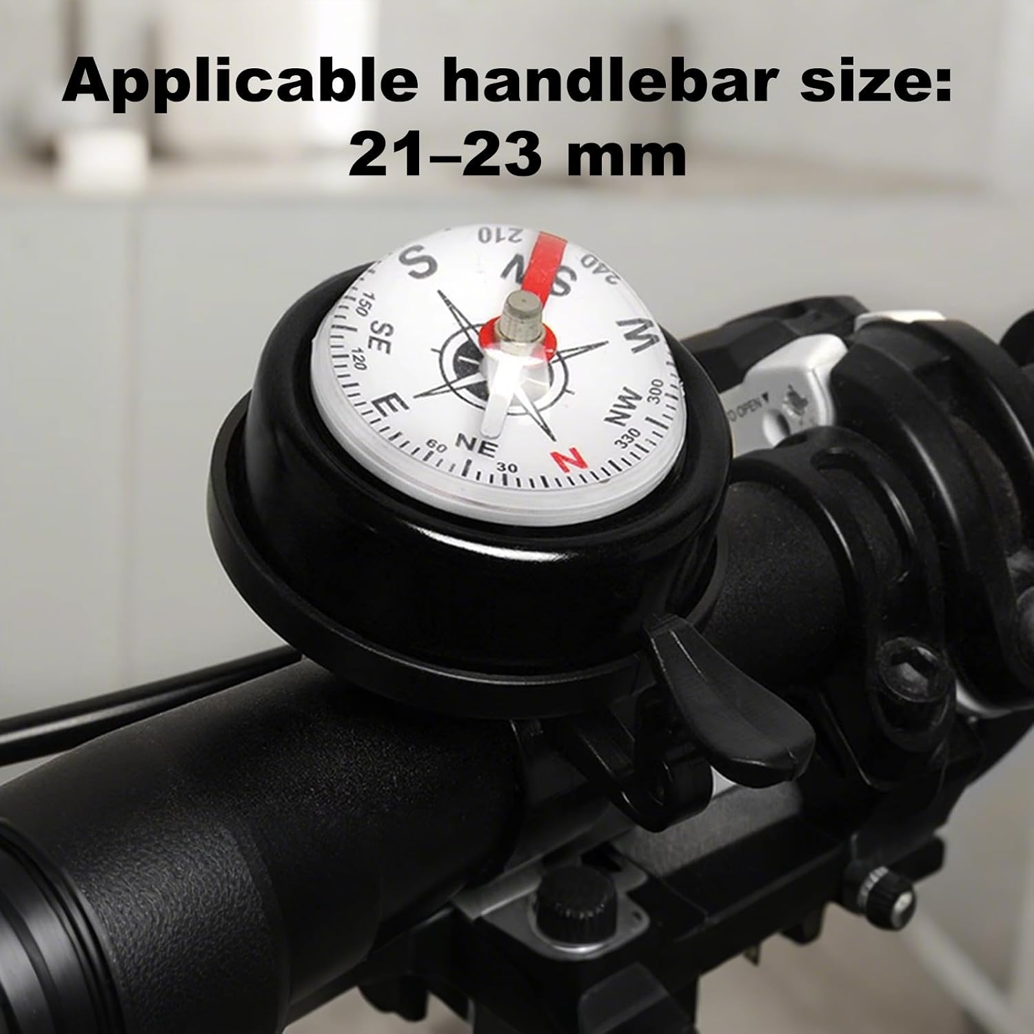 Pack of 2 Aluminum Alloy e-Bike Accessories for Adults | Compass Bicycle Bell & Loud Bike Horn Fits in 22.2mm Handlebars | Must Have Accessory for Men & Women for Mountain & Road image 5