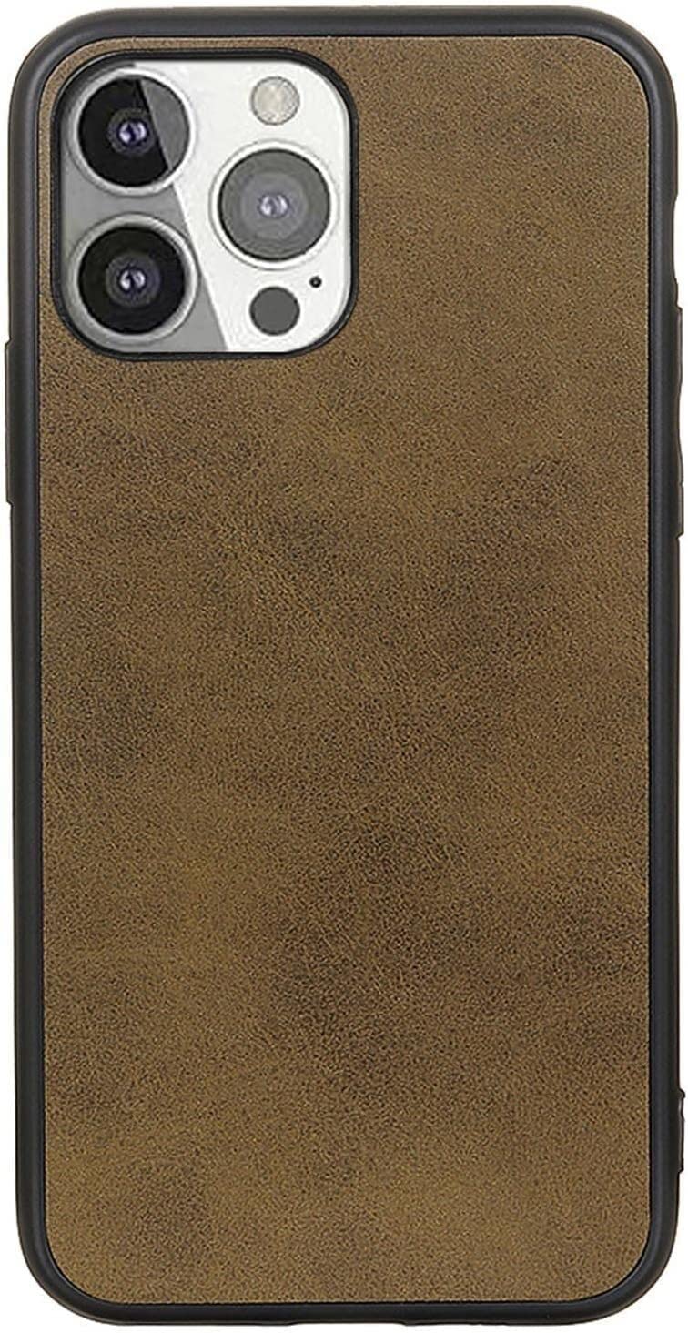 Coque iPhone 13 mini en cuir PU marron GUMMMY antichoc