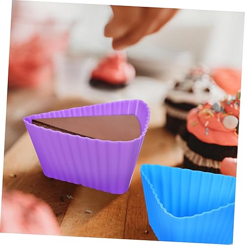 Miniatura 2 de Cabilock Juego de moldes de silicona para tartas, forros amarillos para cupcakes gigantes para hornear color aleatorio
