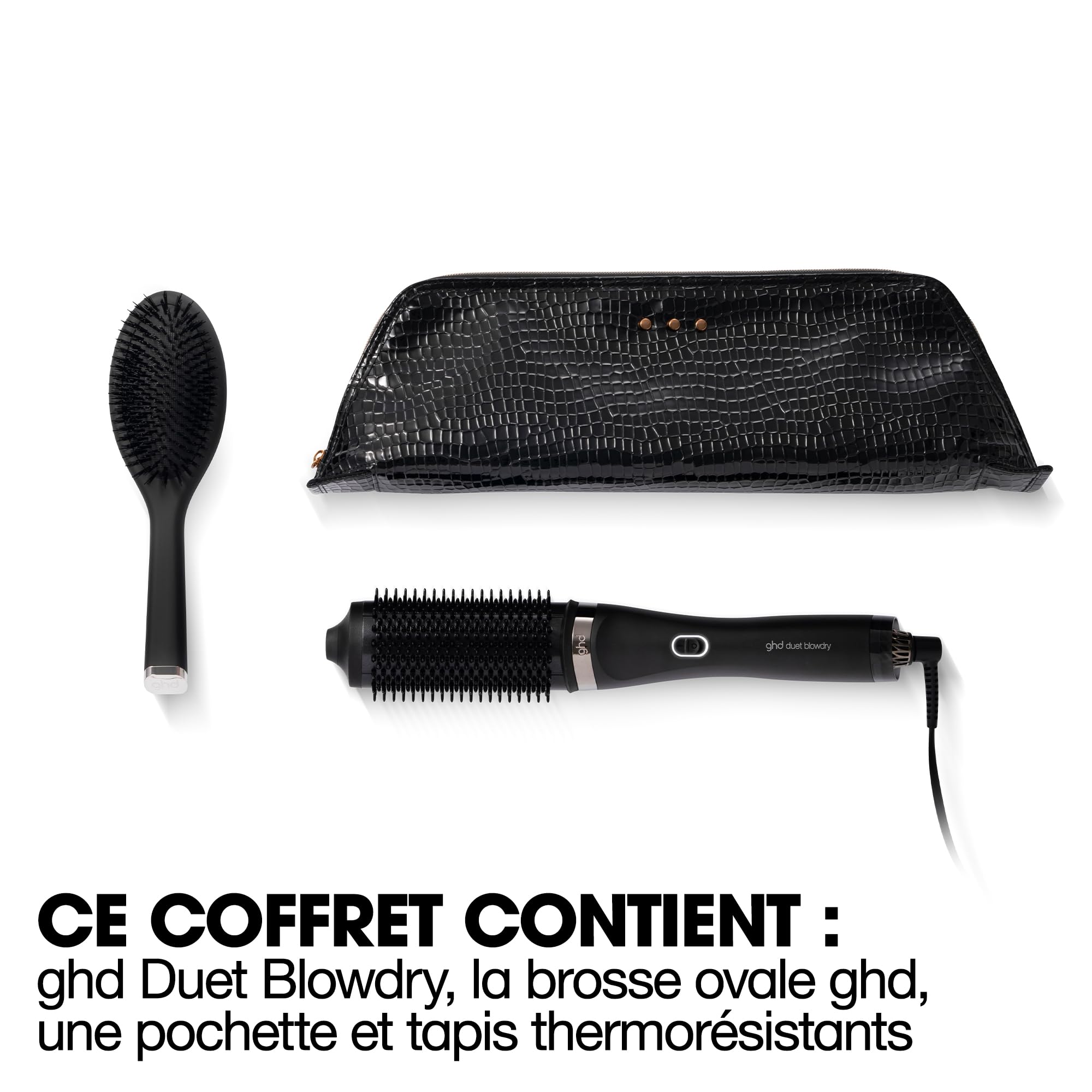 ghd - Brosse soufflante ghd Duet Blowdry - Brosse 2-en-1 (Violette) - Sèche et coiffe Sans Dommage - Brushing Facile à la maison - Tous types Cheveux - S'utilise sur cheveux mouillés et secs