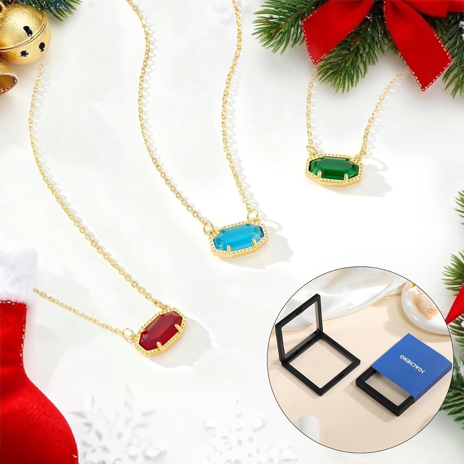 Birthstone Necklace for Women 14K Gold Plated Dainty Pendant Teen Trendy Stuff Jewelry Gift Chain 17+3 Inch - Image 3