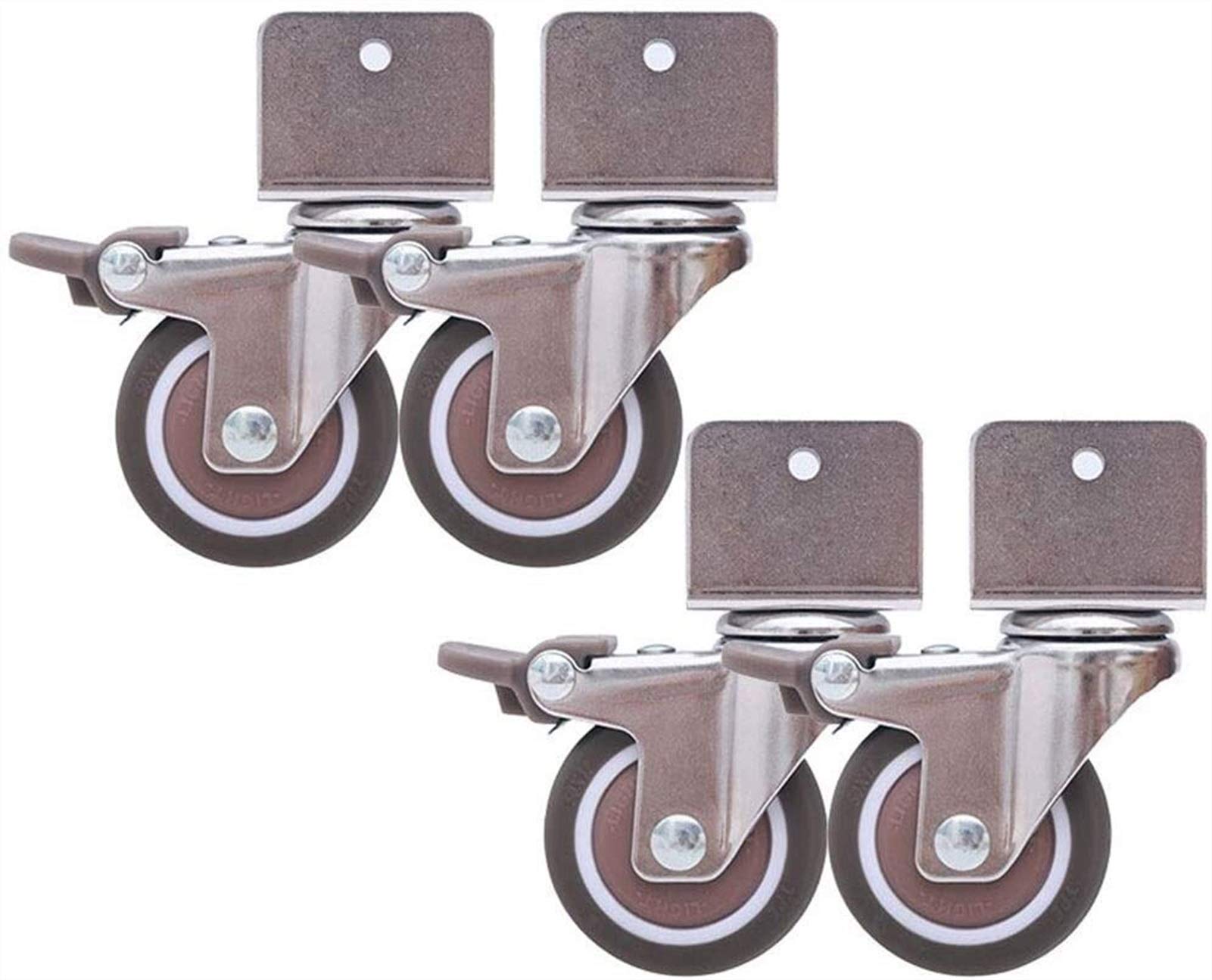 Ruedas Giratorias Silenciosas De 4 X 50 Mm, Ruedas Para Muebles Con Freno, Ruedas Resistentes