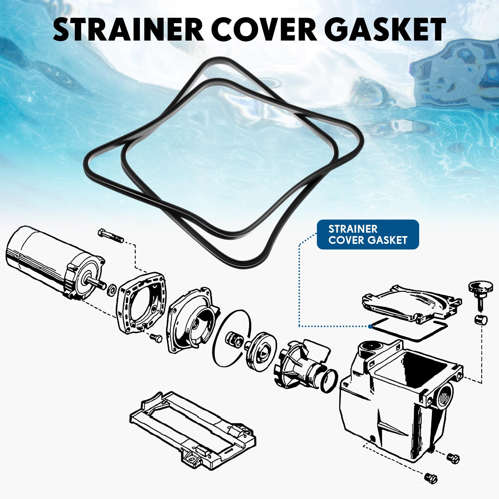 Ersatz-Deckeldichtung Für Hayward Superpump – SPX1600S O-Ring, Kompatibel Mit O-177 | 4 Stück Im Set, Aus Hochwertigem Gummi