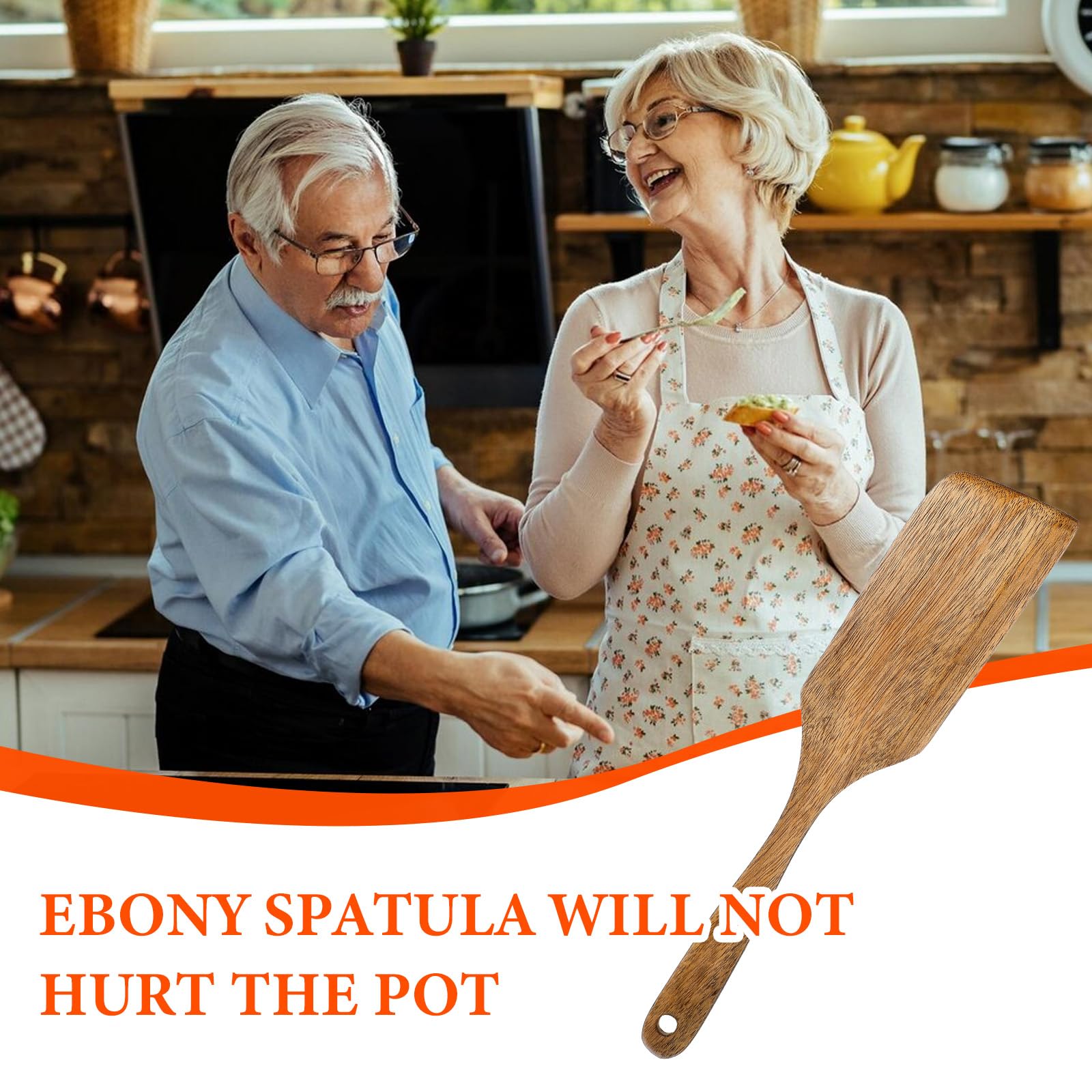 wooden spoon cooking spatula utensil wood spurtle scraper kitchen ladle bowl pancake food tilly living baking wok egg flipper oven cookware whisk scoop heat resistant pot holder fish home bakery sour - Image 6