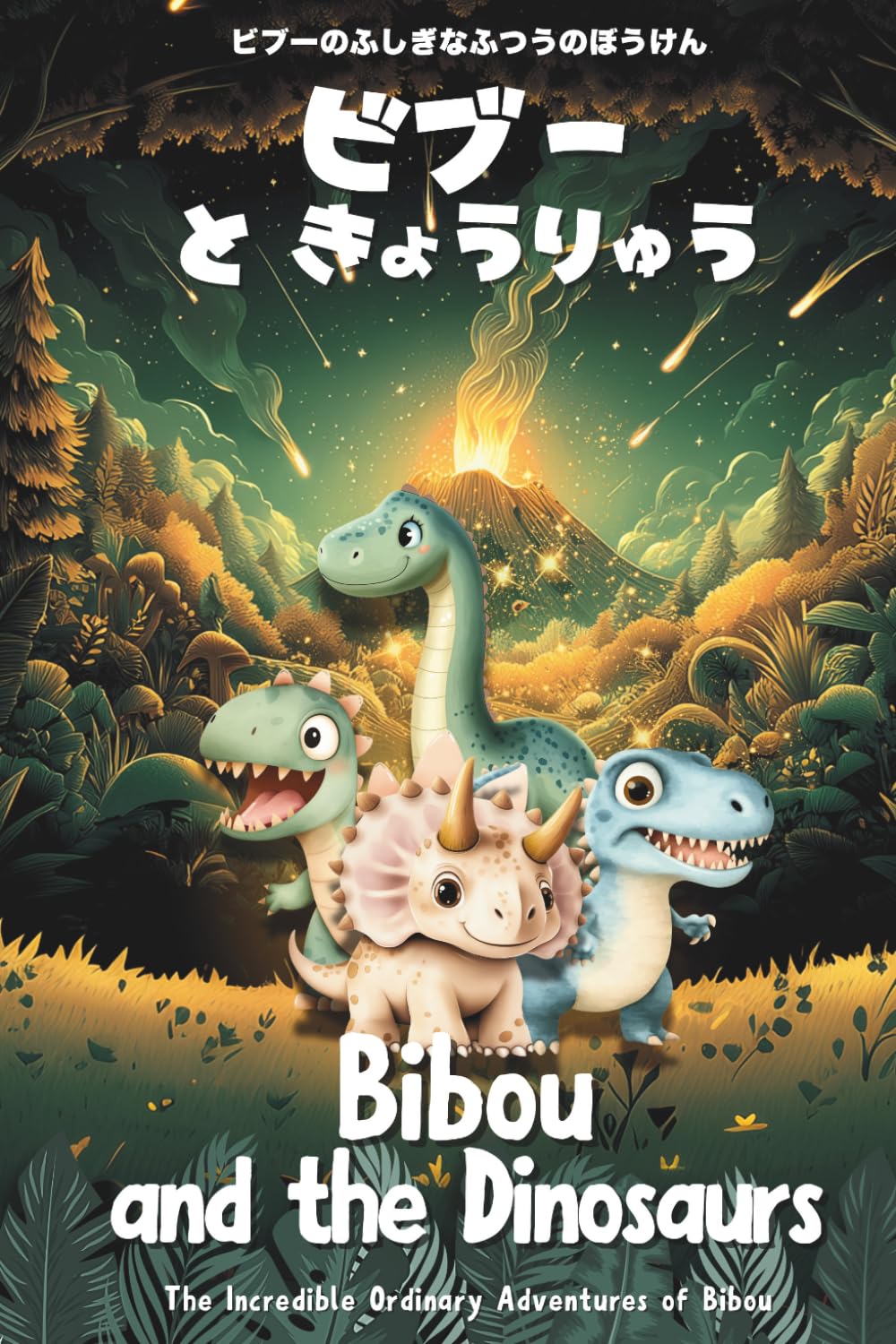 ビブーと きょうりゅう - Bibou and the Dinosaurs: 英語×日本語バイリンガル知育絵本｜恐竜の大きさくらべ・方角を楽しく学べる冒険 - English-Japanese Bilingual Picture Book | Prehistoric Adventure & Bedtime Story (ビブーのふしぎなふつうのぼうけん)