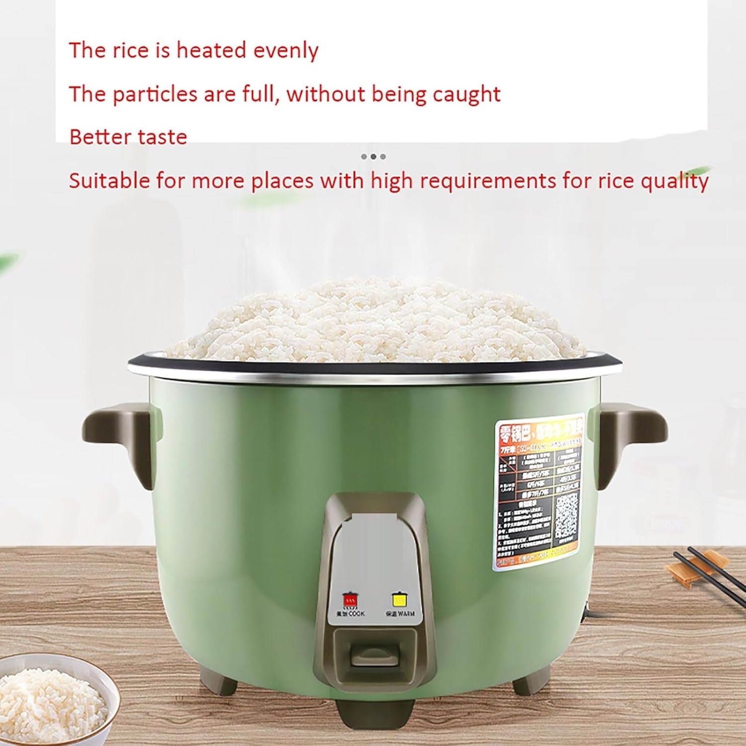 Rice Cooker, (10-23L) Large Capacity,for Commercial Canteen Restaurant Old-fashioned Large Rice Cooker, for 20-60 People 220-240V US/EU(10L)