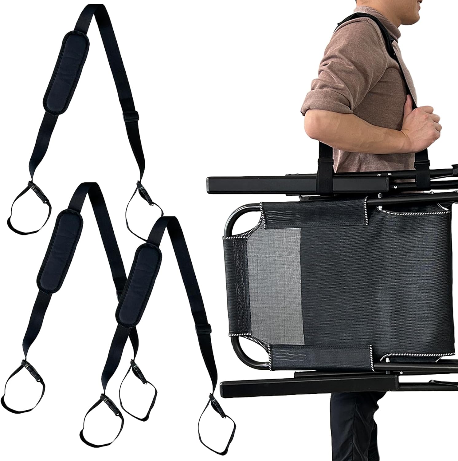 WQINX 3Pack beach chair backpack straps beach chair