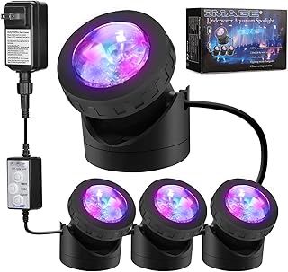 Pond Lights Remote Control Submersible LED Lights [Set of 4] IP68 Underw...