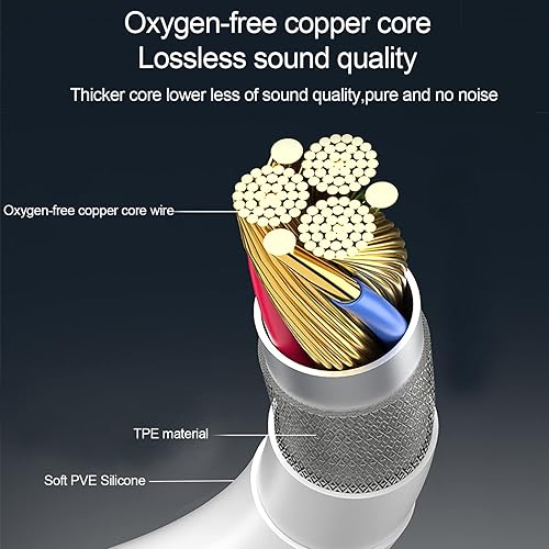 Miniatura 6 de Paquete de 6 audífonos con cable con graves profundos, estéreo, control de volumen, auriculares con micrófono, compatibles con iPhone, Android,