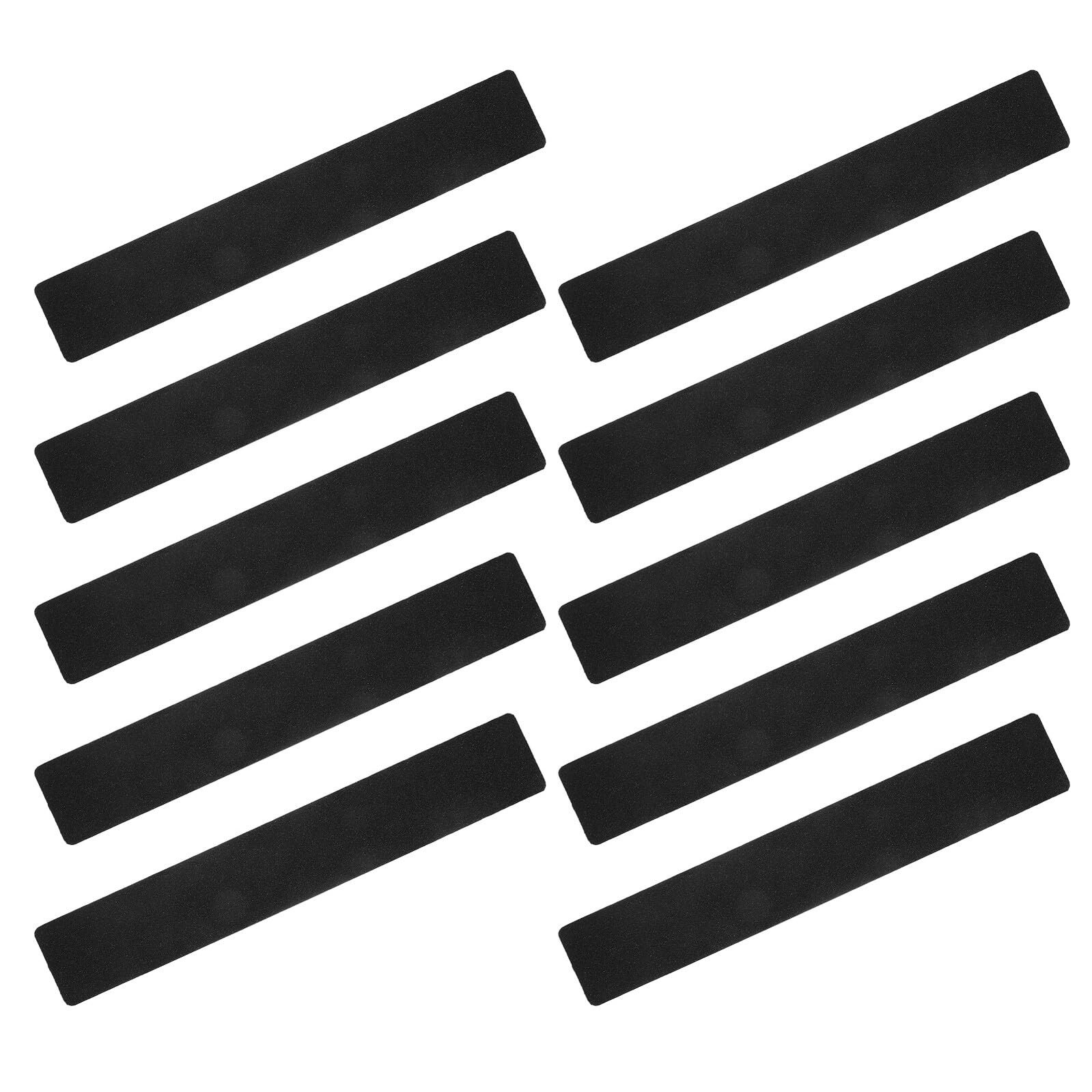 Cinta Antideslizante para Escaleras 10 Piezas Adhesivo Autoadhesivo de PVC Negro Mate 20X76 CM Tiras Antideslizantes para Peldaños de Interior y Exterior Adecuado para