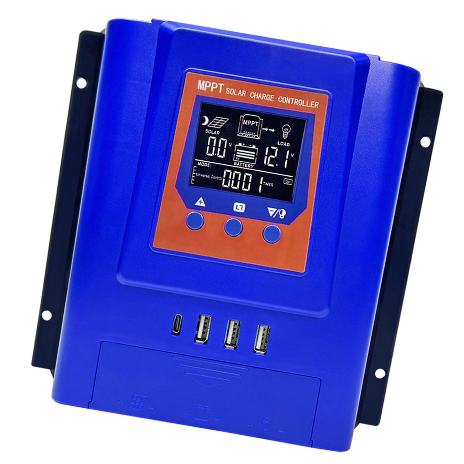 Efficient Action MPPT Solar Manager with Automatic Identification for 12V 24V 36V 48V Configurations and Intelligent Error Checking Overload Security Solar Regulator