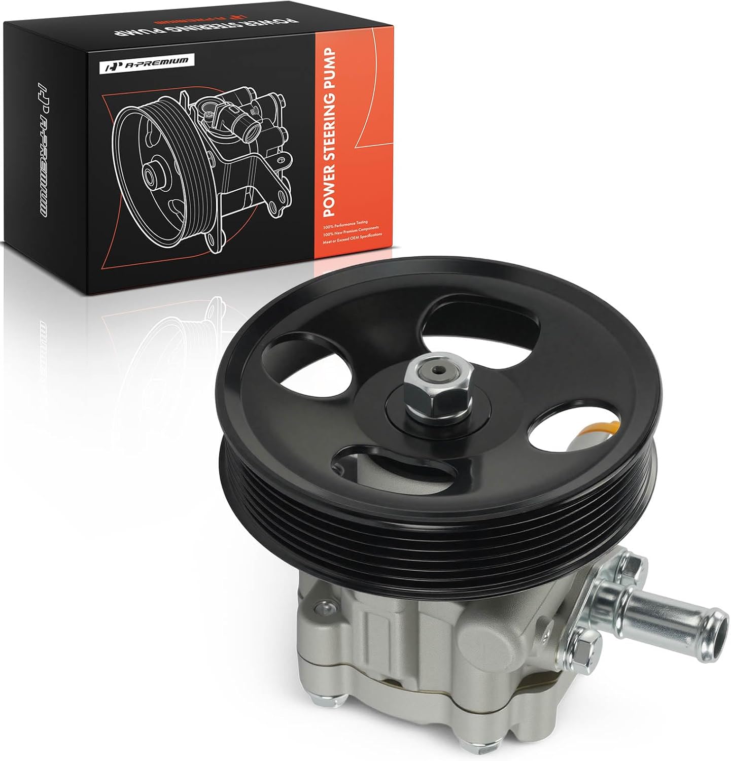 A-Premium Power Steering Pump, with Pulley, Compatible with Nissan Altima 2002-2003 2.5L, Sentra 2002-2003, 2.5L