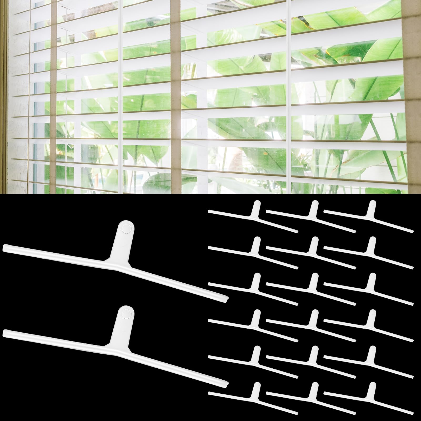 Maasechs 20 Pcs Shutter Repair Slider Connector with Slotted Tilt Bar for Polysatin Plantation Shutter Repair Kit Replacement Parts1 Connect 3 Inch Long