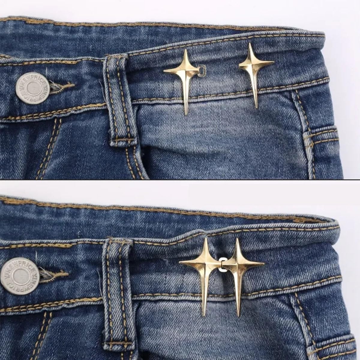 8 Paires Serre-Taille Réglables Amovibles En Métal Pour Jeans