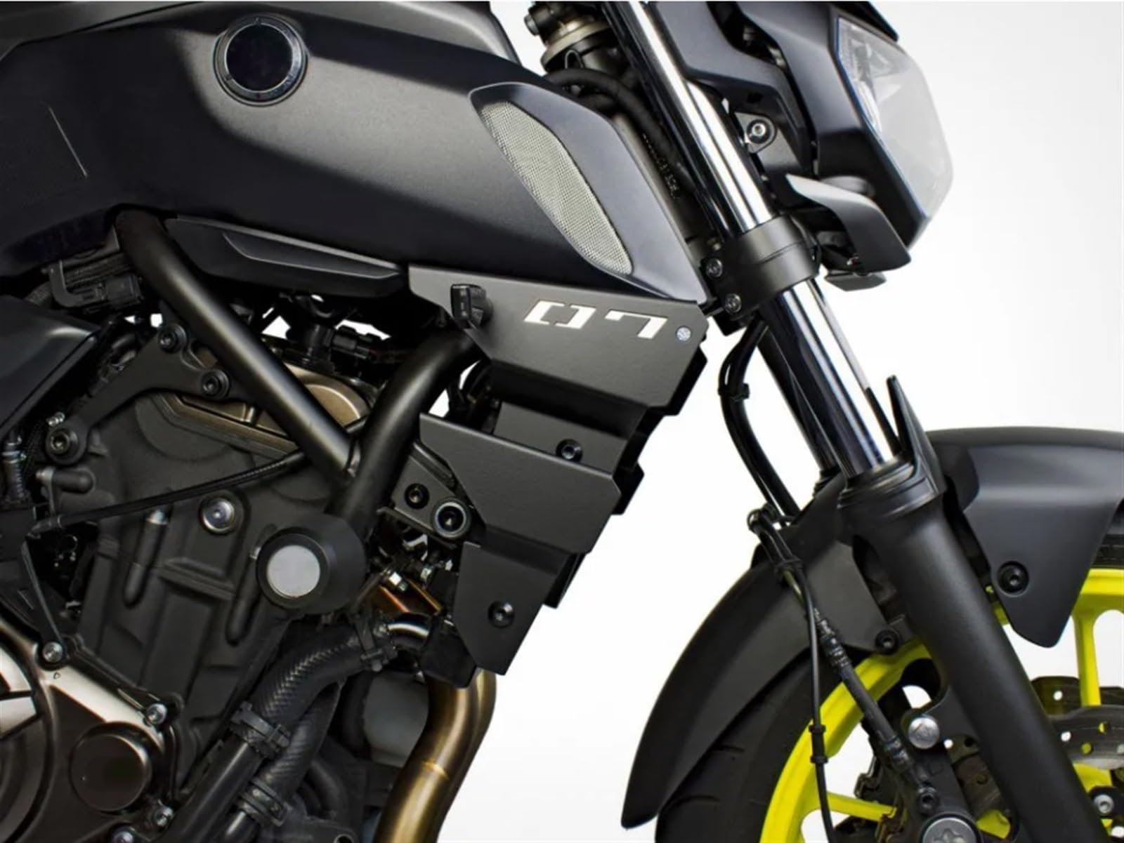Griglia Radiatore Per Yamaha MT-07 2017-2023 - In Lega Di Alluminio, Nera, Protezione Da Detriti