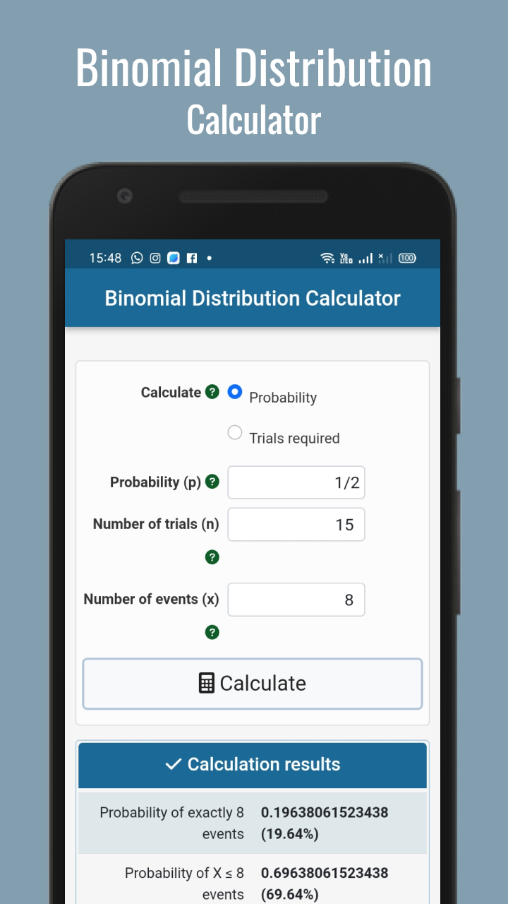 Binomial Distribution CalculatorAmazon.co.jpAppstore for Android