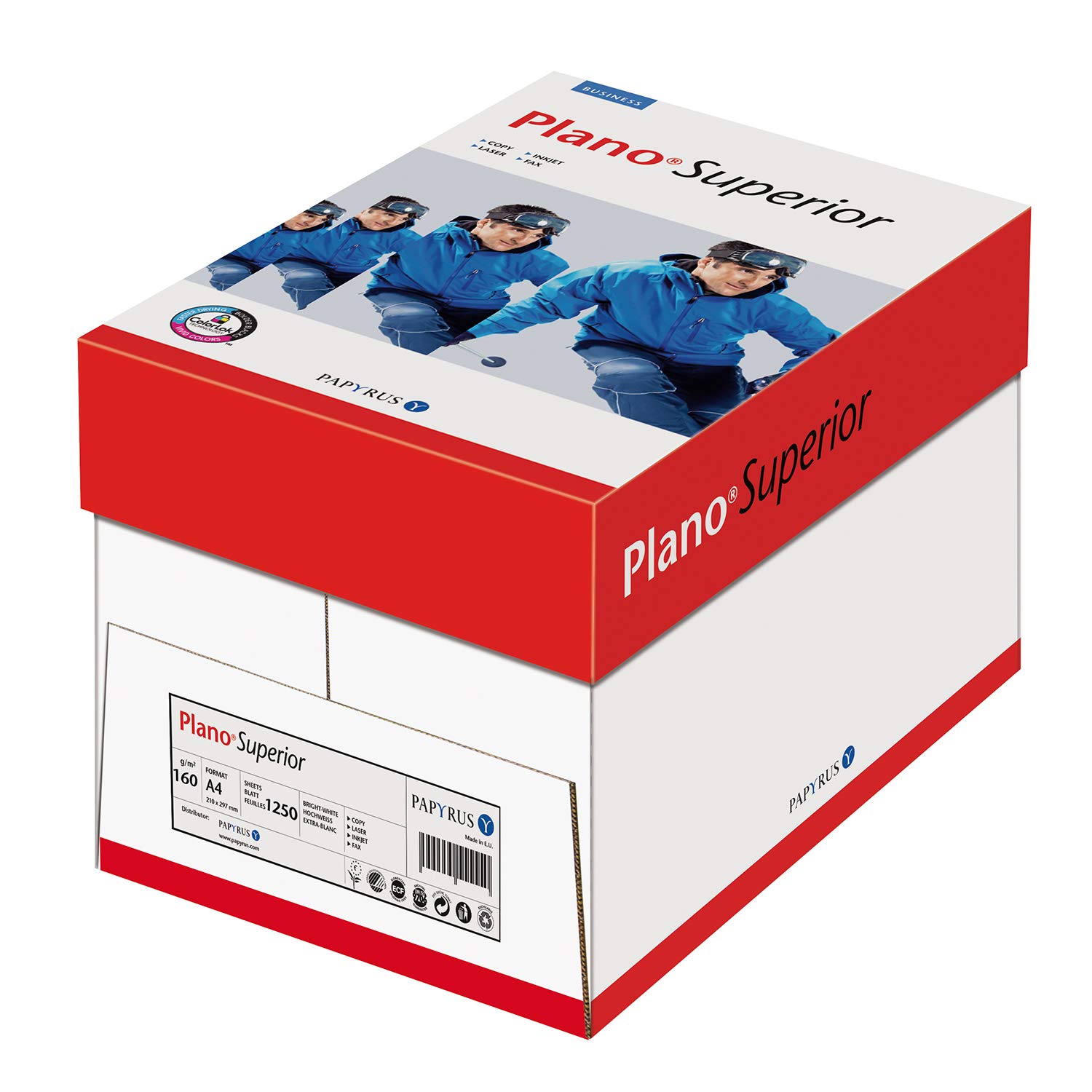 Papyrus 88026787 Drucker-/Kopierpapier Premium PlanoSuperior DIN A4, 5x250 Blatt, matt, weiß ,160 g/m²