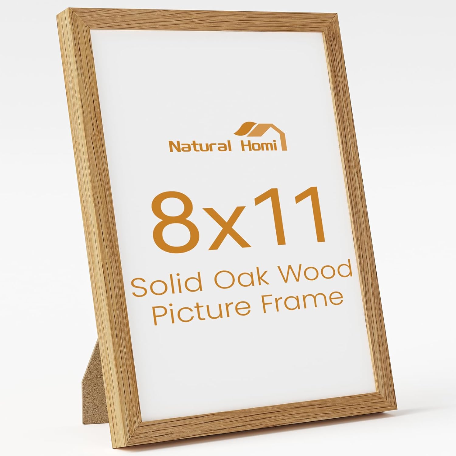 8x11 Picture Frame,Solid Oak Wood 8.5\\\"x11\\\" Photo Frame,Natural Oak Color Tempered Real Glass 8.5 by 11 Wooden Frames with No Mat,11x8.5 Picture Frames for Wall or Tabletop Display 8.5\\\"x11\\\" Natural Oak