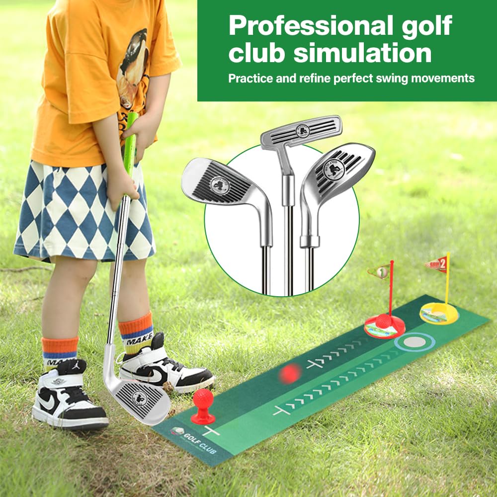 YANGUN Upgraded Kids Golf Set, Toddler Golf Set, Led Light Up Night Golf Balls with Automatic Golf Returner, Indoor Outdoor Sports Toys for Boys and Girls Aged 3+ - Image 4