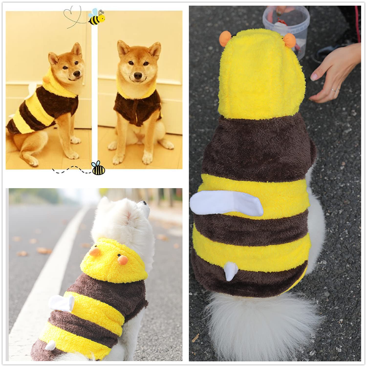 Amazon | PP&DD 犬服 ミツバチ パーカー 蜜蜂 蜂 ハチ はち