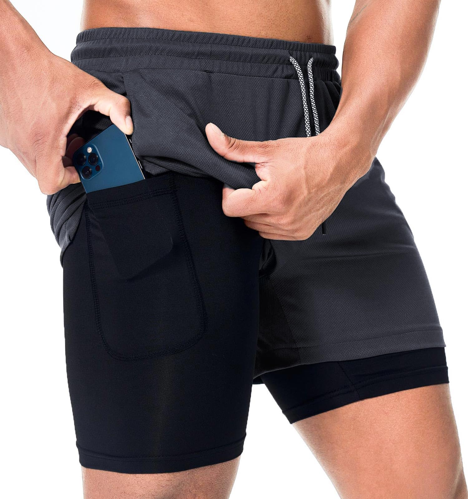 Surenow Mens Running Shorts (Stealth)