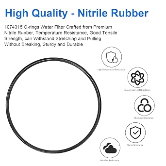 AO-WH-LG-OR Replacement O-Rings for AO Smith Whole House Water Filter AO-WH-PRE, 1074315 Water Sediment Filter O Rings Compatible with Most 4.5 Inch Filters Housings, 5.48 Inch Diameter - 3 Pack