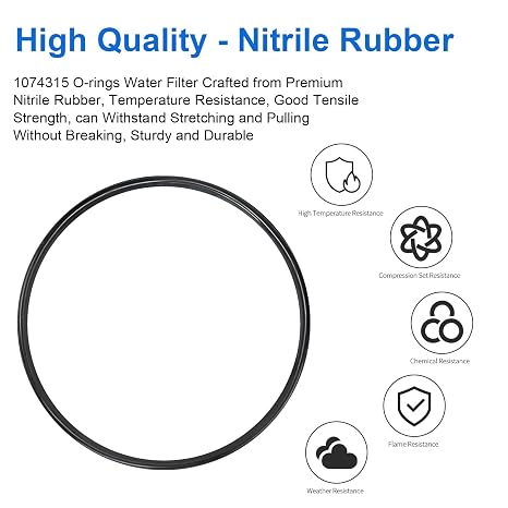 AO-WH-LG-OR Replacement O-Rings for AO Smith Whole House Water Filter AO-WH-PRE, 1074315 Water Sediment Filter O Rings Compatible with Most 4.5 Inch Filters Housings, 5.48 Inch Diameter - 3 Pack