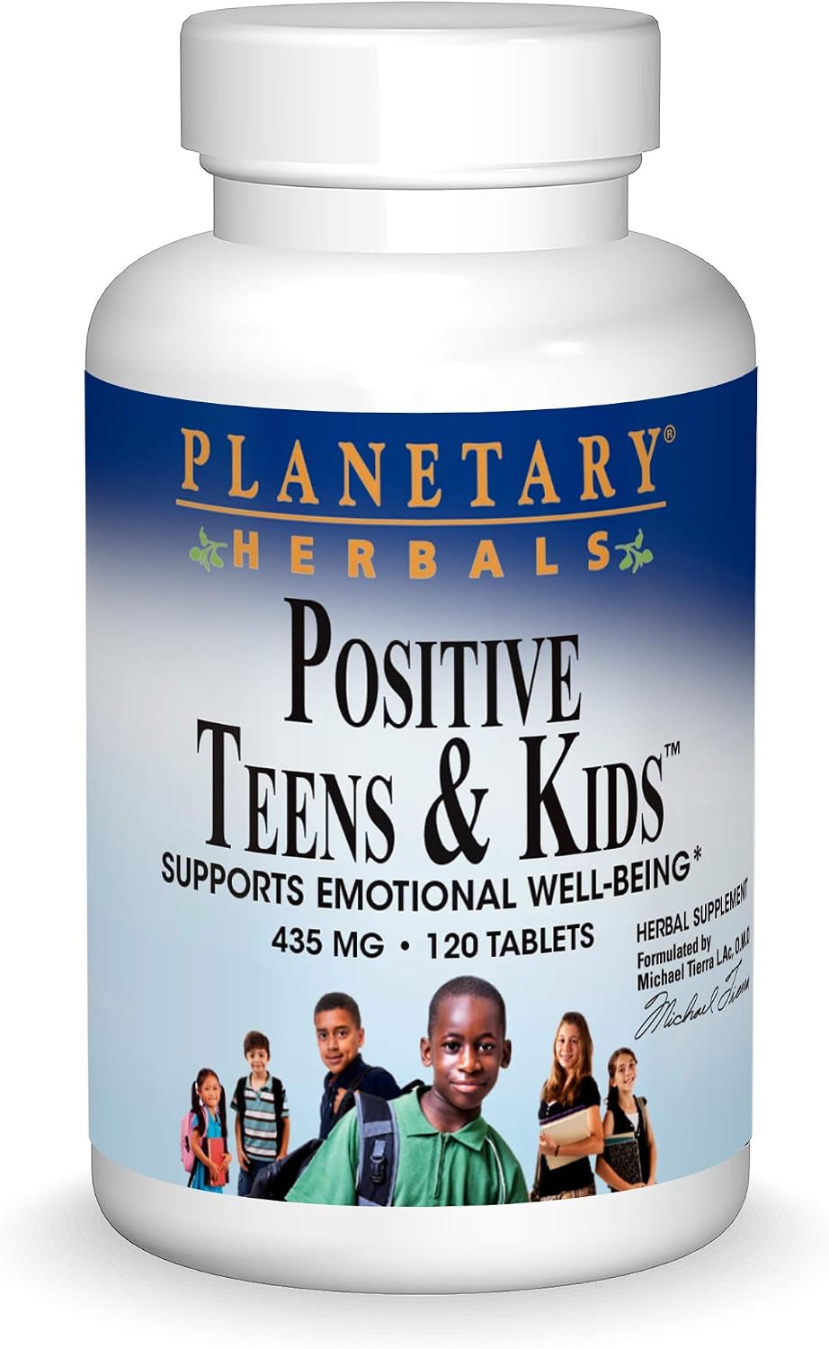Planetary Herbals Positive Teens & Kids 435mg, Supports Emotional Well-Being,120 Tablets