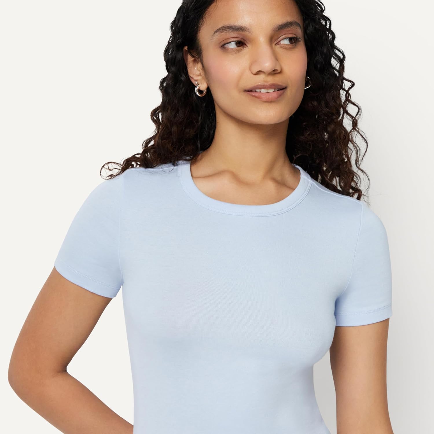 Amazon Essentials Women's Slim-Fit Short-Sleeve Crewneck T-Shirt, Pack of 2