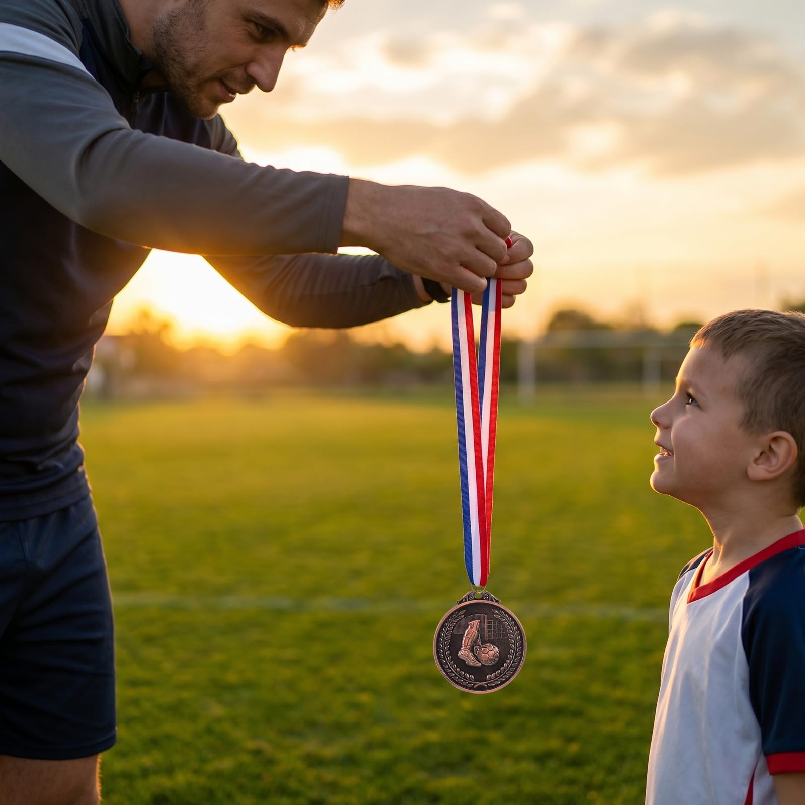 Kisangel 12 medallas de fútbol Juvenil, Premio Dorado para Partidos de fútbol, ​​medallas de participación, premios para el día del Deporte, trofeos para torneos Deportivos, Regalos para los