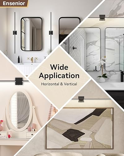 Miniatura 7 de Ensenior Moderna lámpara de tocador de baño de 48 pulgadas, atenuador incorporado, 28 W regulable 5CCT luces de baño, luces de tocador de barra