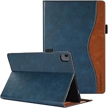 Hülle für iPad Air 11 Zoll (M3/M2 2025/2024), iPad Air 6/5/4 Gen 10,9 Zoll (2022/2020), PU Leder Multi-Winkel Folio Schutzhülle mit Auto Schlaf/Wach Tablet Case für iPadAir 6/5/4, Blue