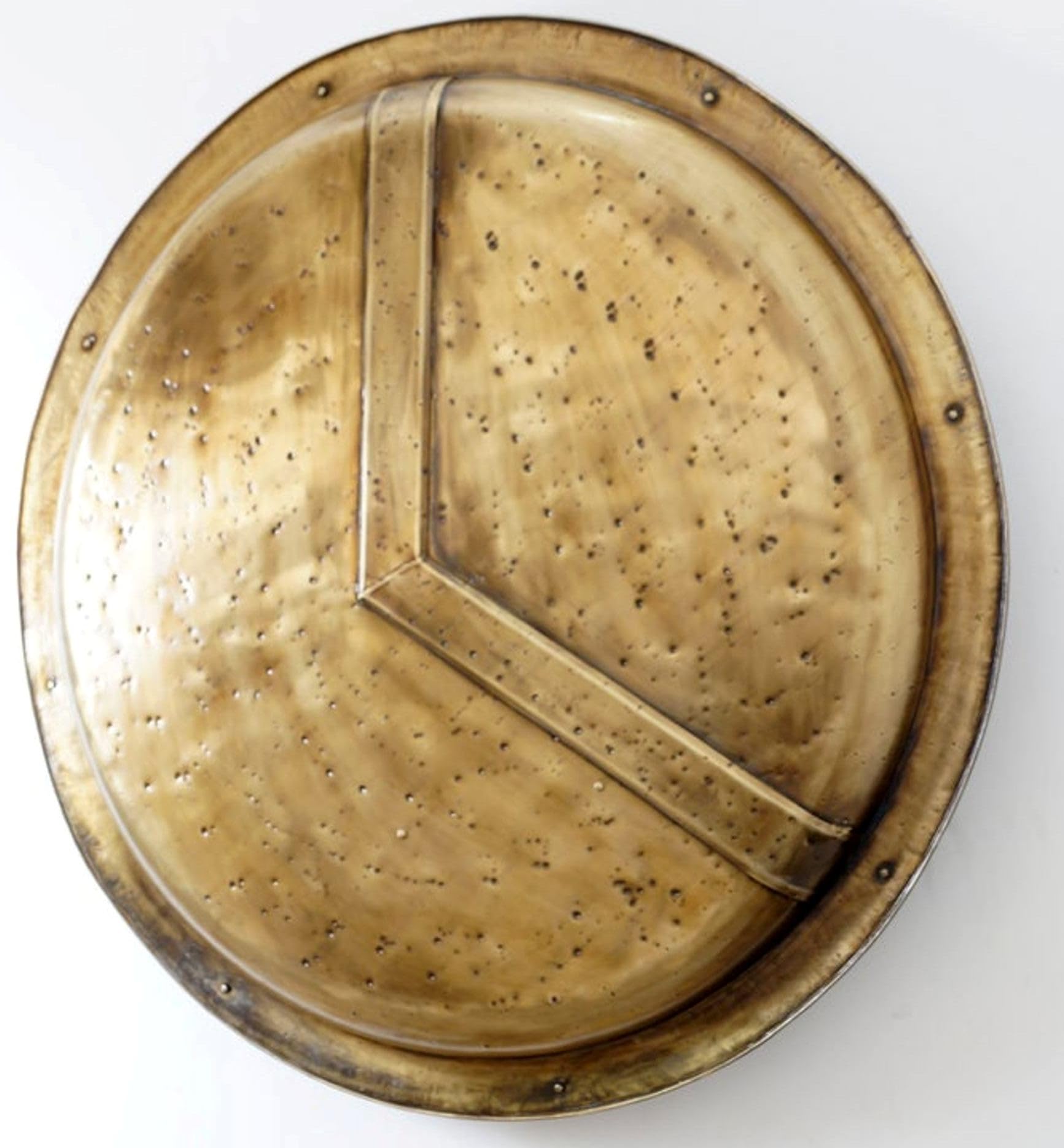 Bouclier médiéval de chevaliers en acier et fer 300 Leonidas Spartan Shield 76,2 cm Crusader Warrior Cosplay Costumes LARP Armor Shield Halloween