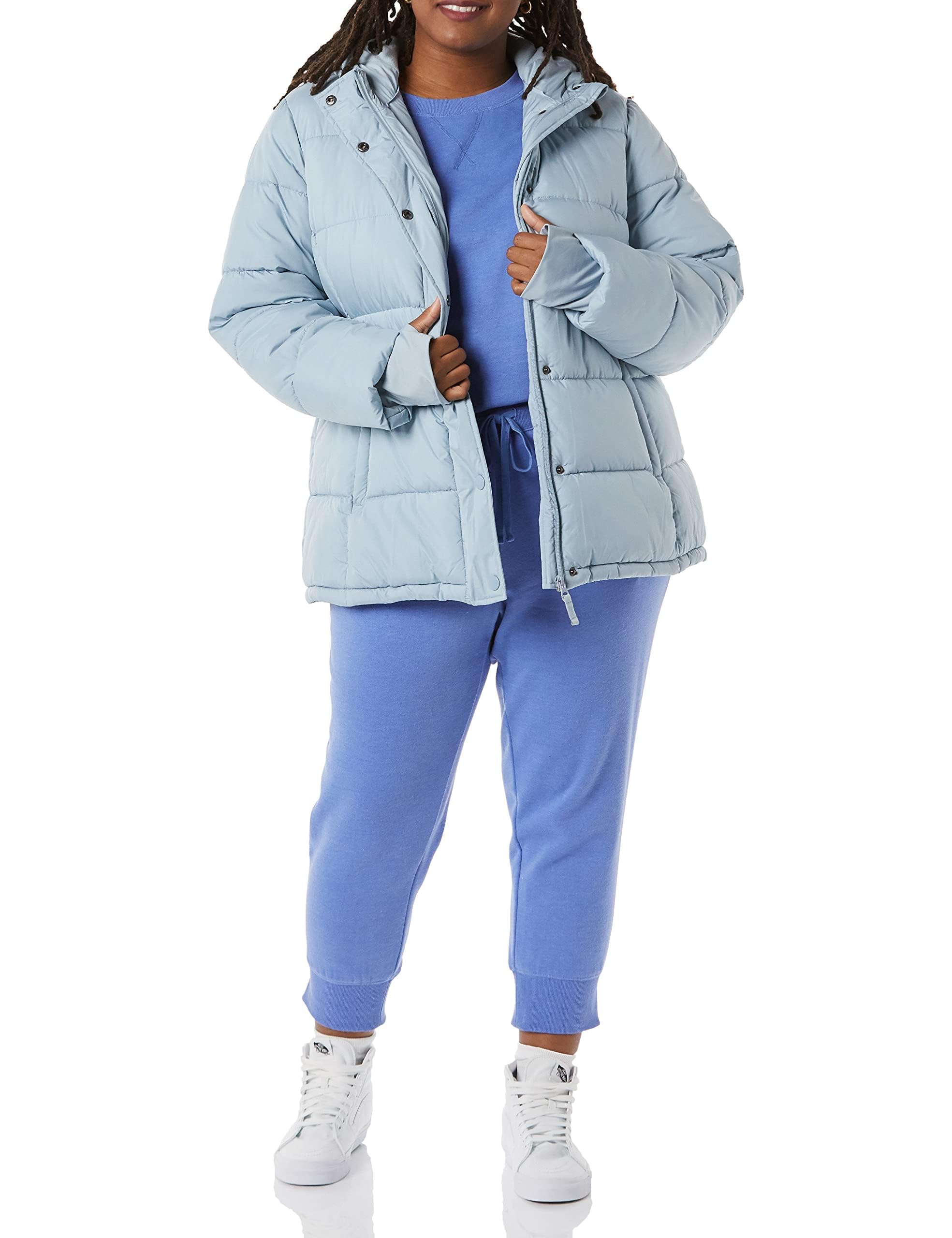 Amazon Essentials Piumino con Cappuccio a Maniche Lunghe Pesante (Taglie Forti Disponibili) Donna
