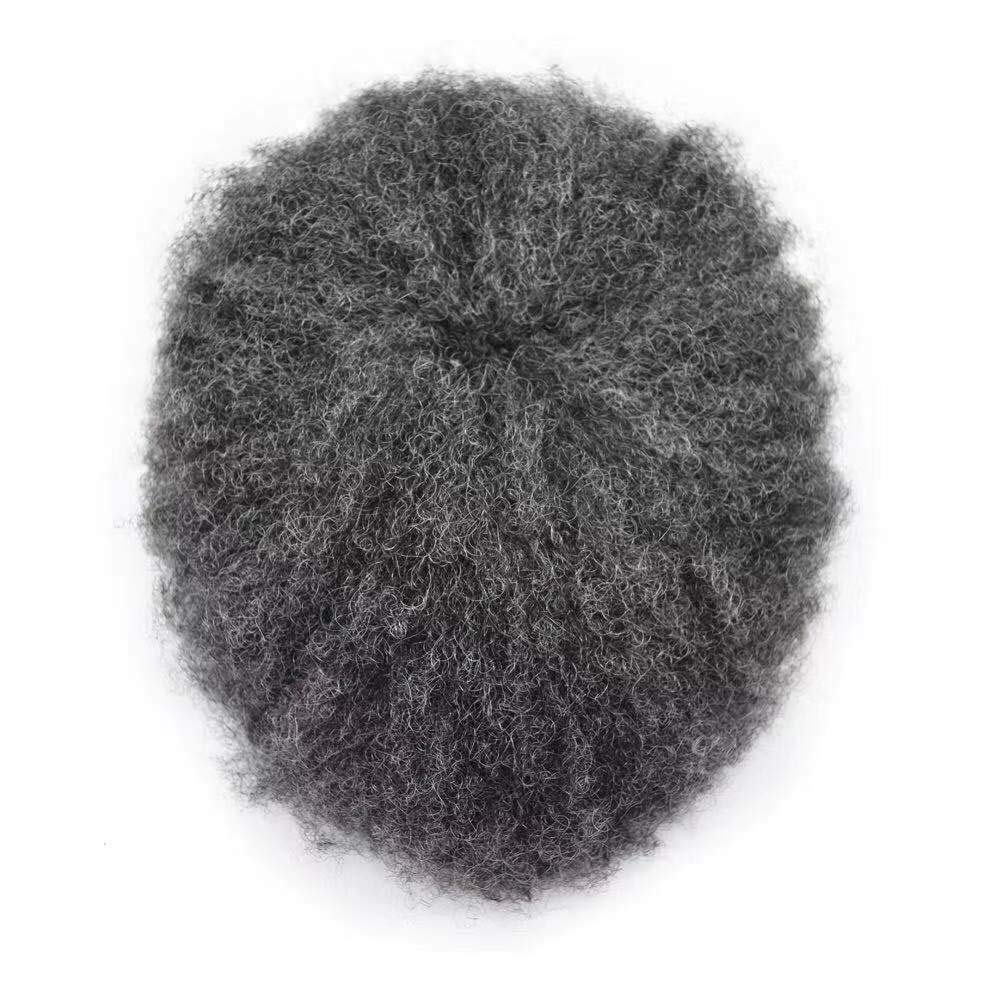 Afro Toupee For Black Men Brazilian Remy Human Hair All Transparent Lace Man Weave Balding Mens Custom Hair Unit 8X10inch Male Hair Replacement with weaves Light To Medium 10"*8",#1JET BLACK-6MM-TIGHT