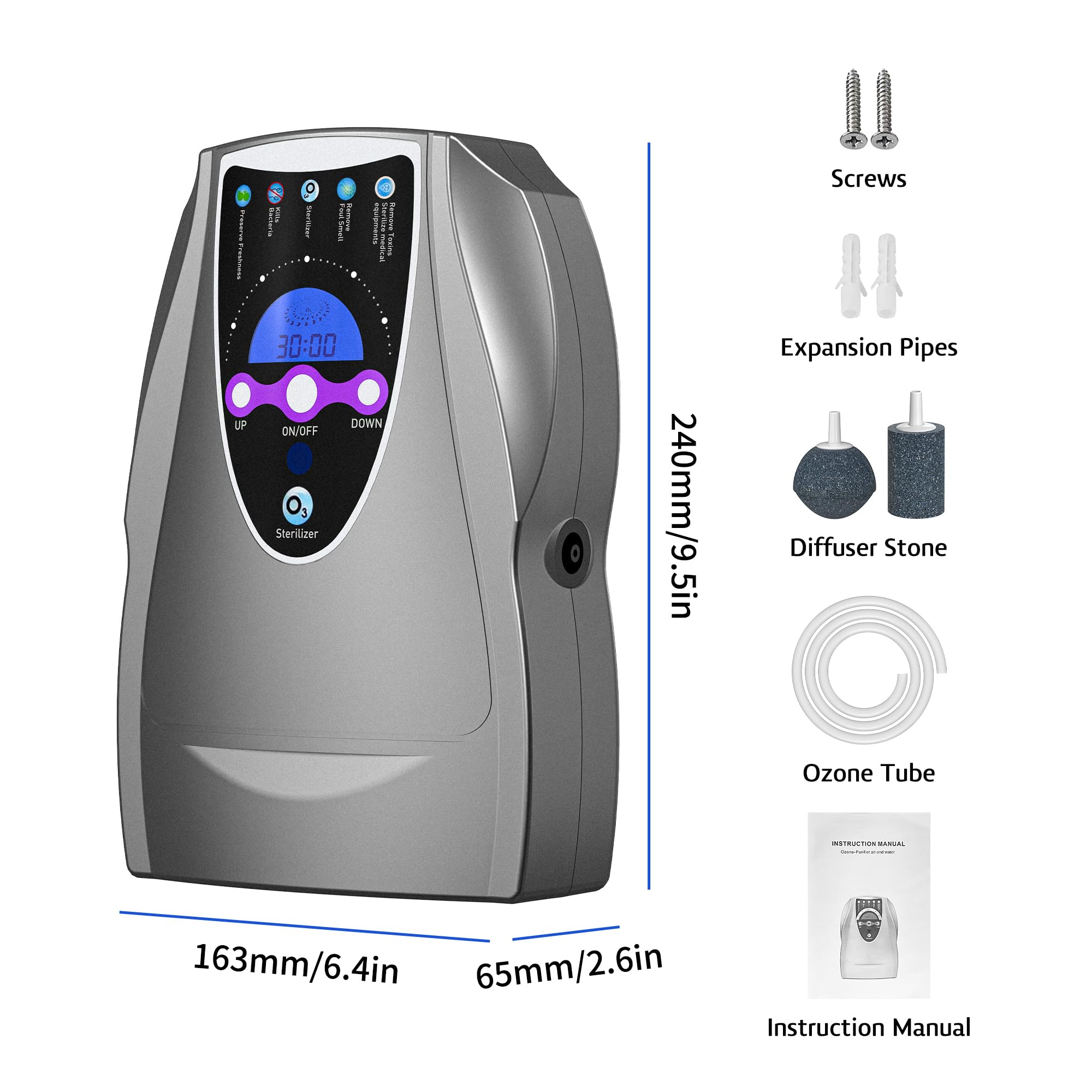 Ozone Machine, 1000mg/h Multipurpose Ozone Machine for Air, Water