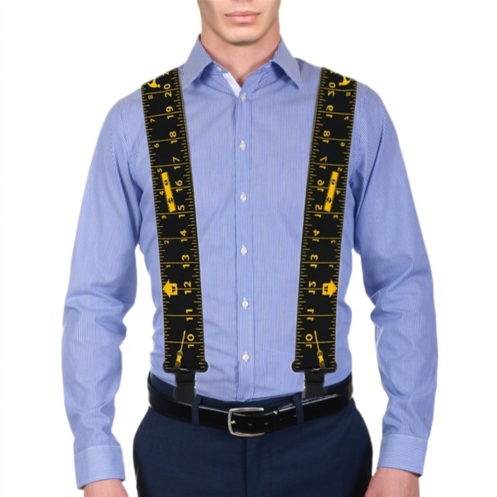 Bretelles pour homme, 1 pièce, 5 x 120 cm, pour hommes, adultes, type X, 4 clips, bretelles hautement élastiques, bretelles réglables haute performance, ceinture à outils, suspension masculine