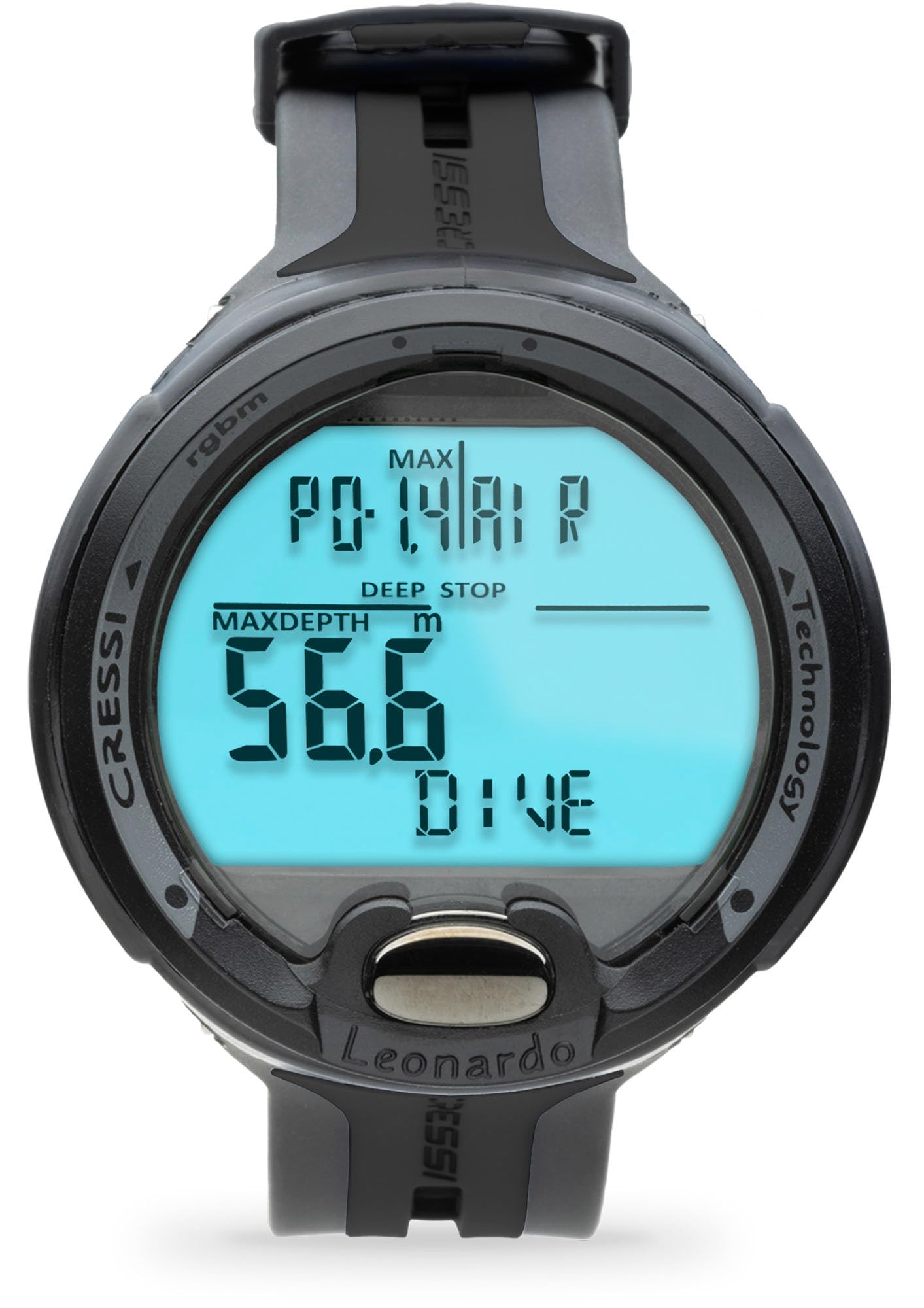 Cressi Leonardo Diving Computer Computer Subacqueo Aria/Nitrox, Modalita Profondimetro, Misura Unica, Unisex Adulto, Nero & Schermo Protettivo Per Diving Computer, Trasparente