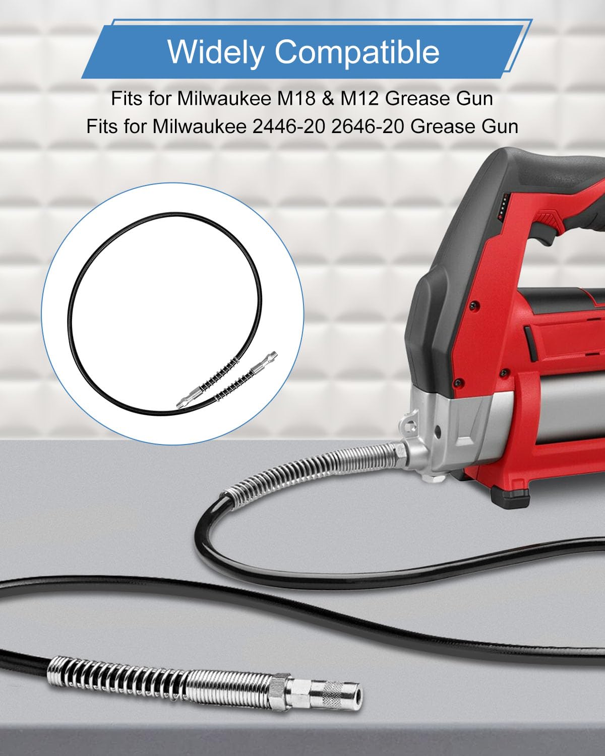 【hxxoxxvx27】　US7.5 Amazon.com: 49-16-2647 Grease Gun Hose 48'' (With Connector