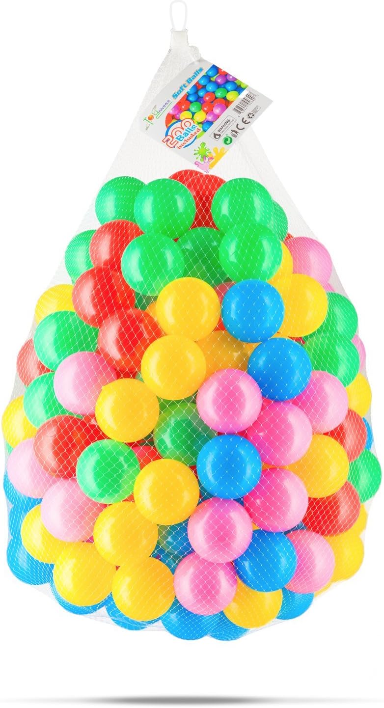 Toyniverse 200 Pack of Plastic Play Balls/Pit Balls - 2.3" Diameter | Non Toxic | Phthalate Free | BPA Free | Crush Proof
