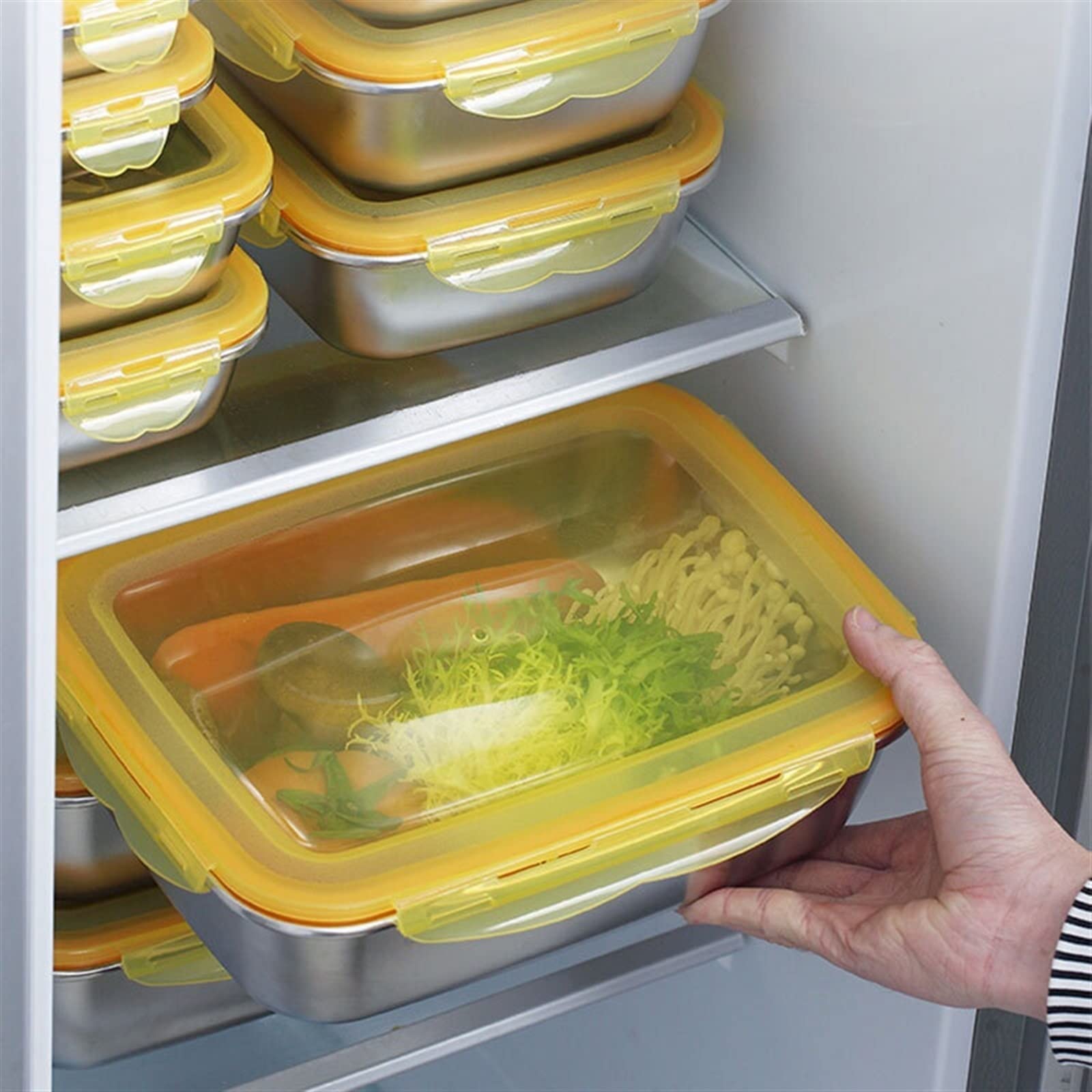 Contenitore per il pranzo in acciaio inossidabile, scatola per conservare la freschezza degli studenti, grande capacità, scatola per conservare la freschezza degli studenti, scatola per
