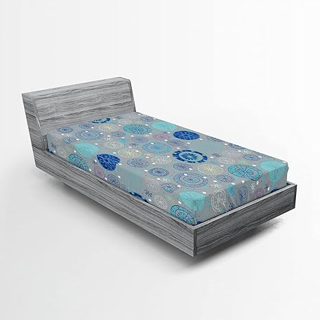 Amazon Com Ambesonne 卡通床包 抽象雪花粉彩背景冬季慶典主題聖誕節 柔軟裝飾布料寢具全包式彈性口袋 單人床尺寸 米色水藍色 Amazon Com Ambesonne 卡通床包 抽象雪花粉彩背景冬季慶典主題聖誕節 柔軟裝飾布料寢具全包式彈性口袋 單人床尺寸 米色水藍色
