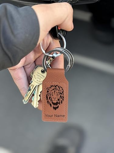 Miniatura 7 de LaserGram Llavero rectangular, con tapa de graduación de clase 2023, 2024, 2025, 2026, grabado personalizado incluido (marrón oscuro)