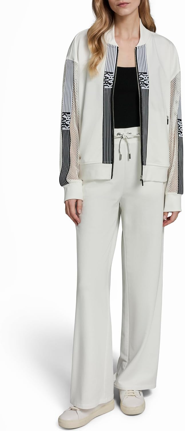 Karl Lagerfeld Women's Athleisure Comfortable Logo Tape Sporty Pants
