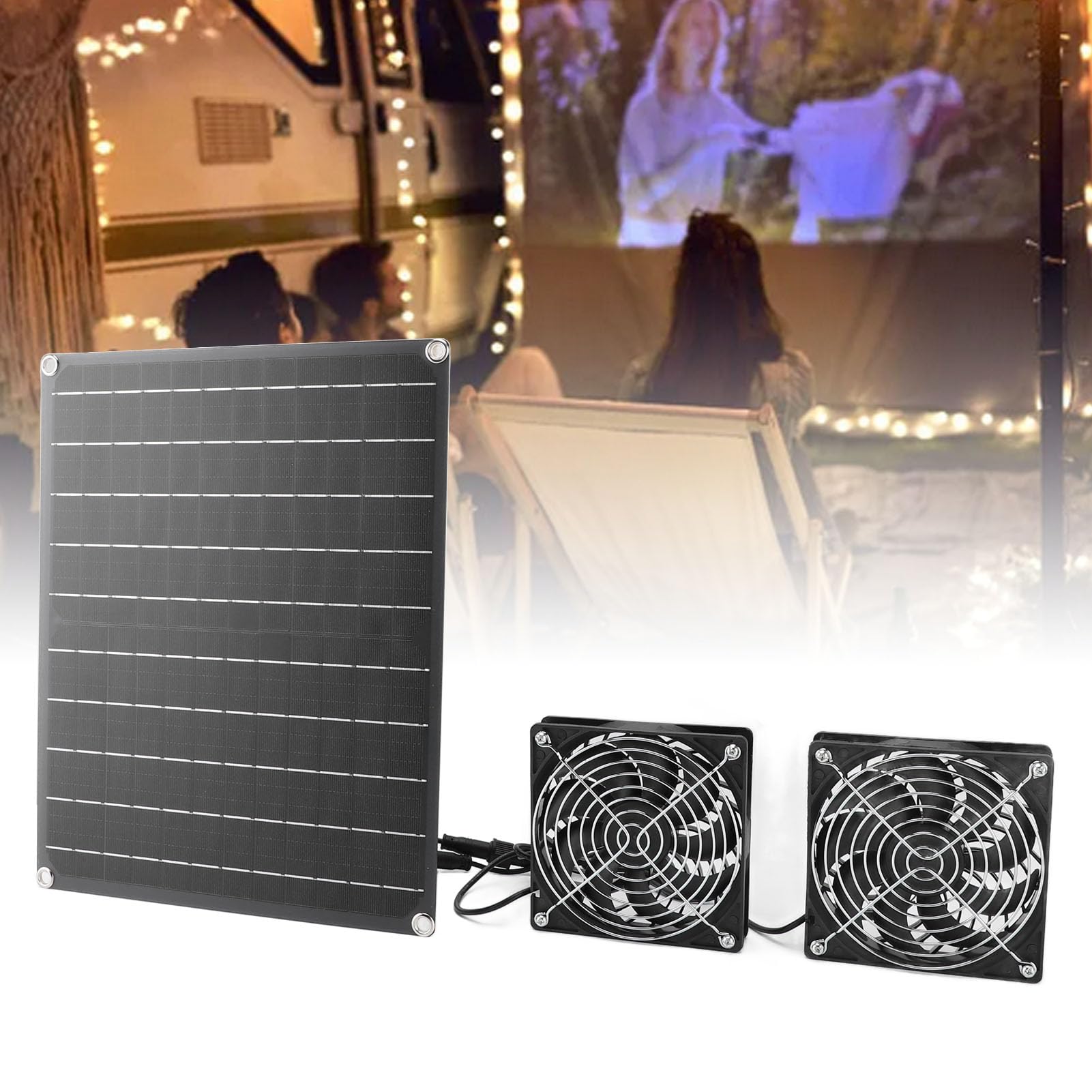 Generic Ventilatore Ad Energia Solare Scarico Durevole Monocristallino da 15 W per Locali Tecnici per Domestici