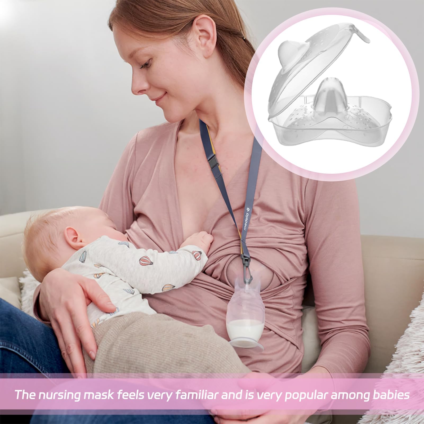 Lot de 2 tétines d'allaitement pour maman et étui, taille S, tétines d'allaitement, tétines d'allaitement Mam S, tétines d'allaitement Mam, taille S, pour un contact maximal avec la peau entre la mère