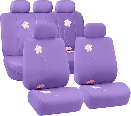 Miniatura 9 de FH Group funda para asiento de auto, diseño de mariposas, color negro FB055114