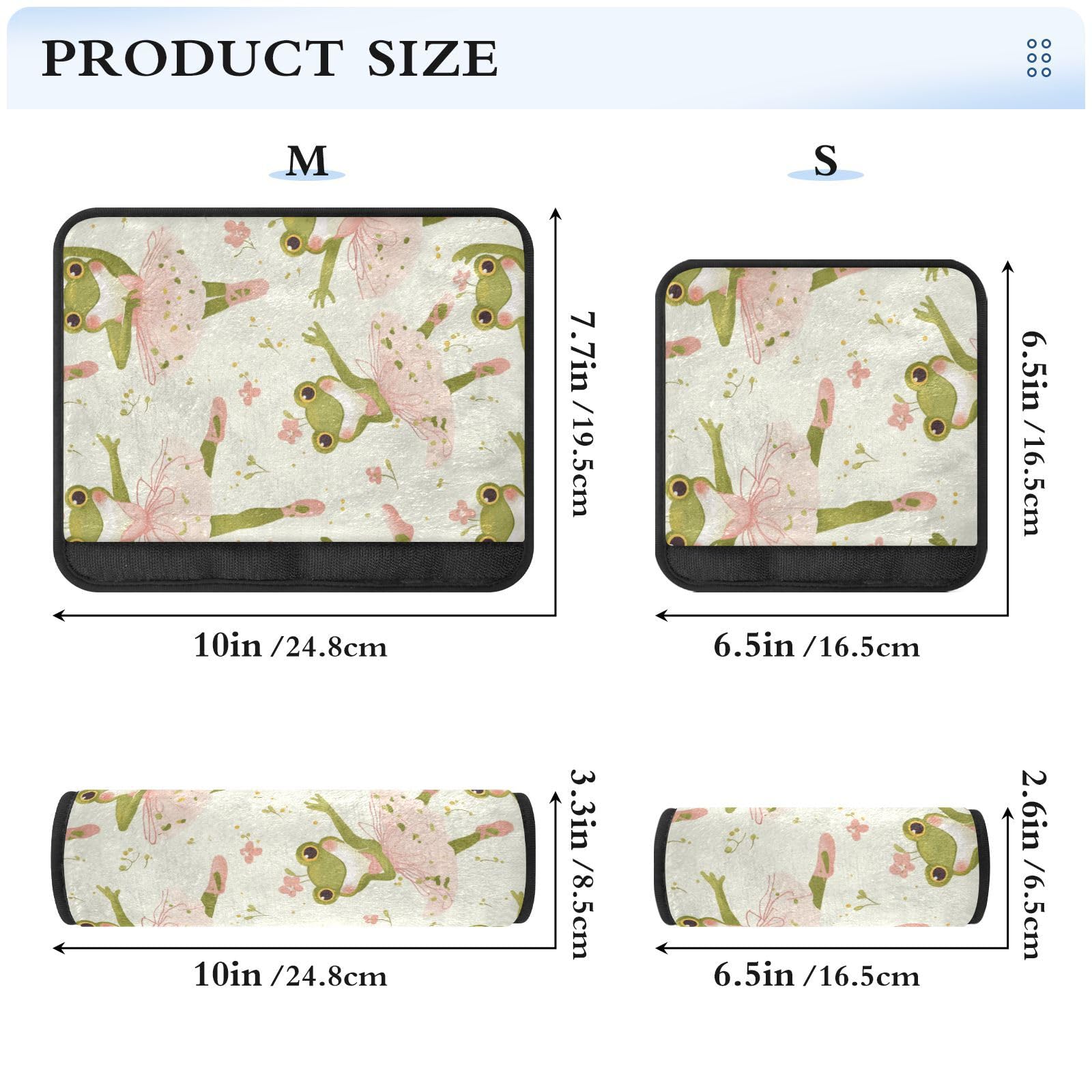 Seat Belt Covers 2 Pack Frog Car Seat Strap Covers Super Soft Ballerina Car Seat Neck Cover for Boys Girls Adults Babies S